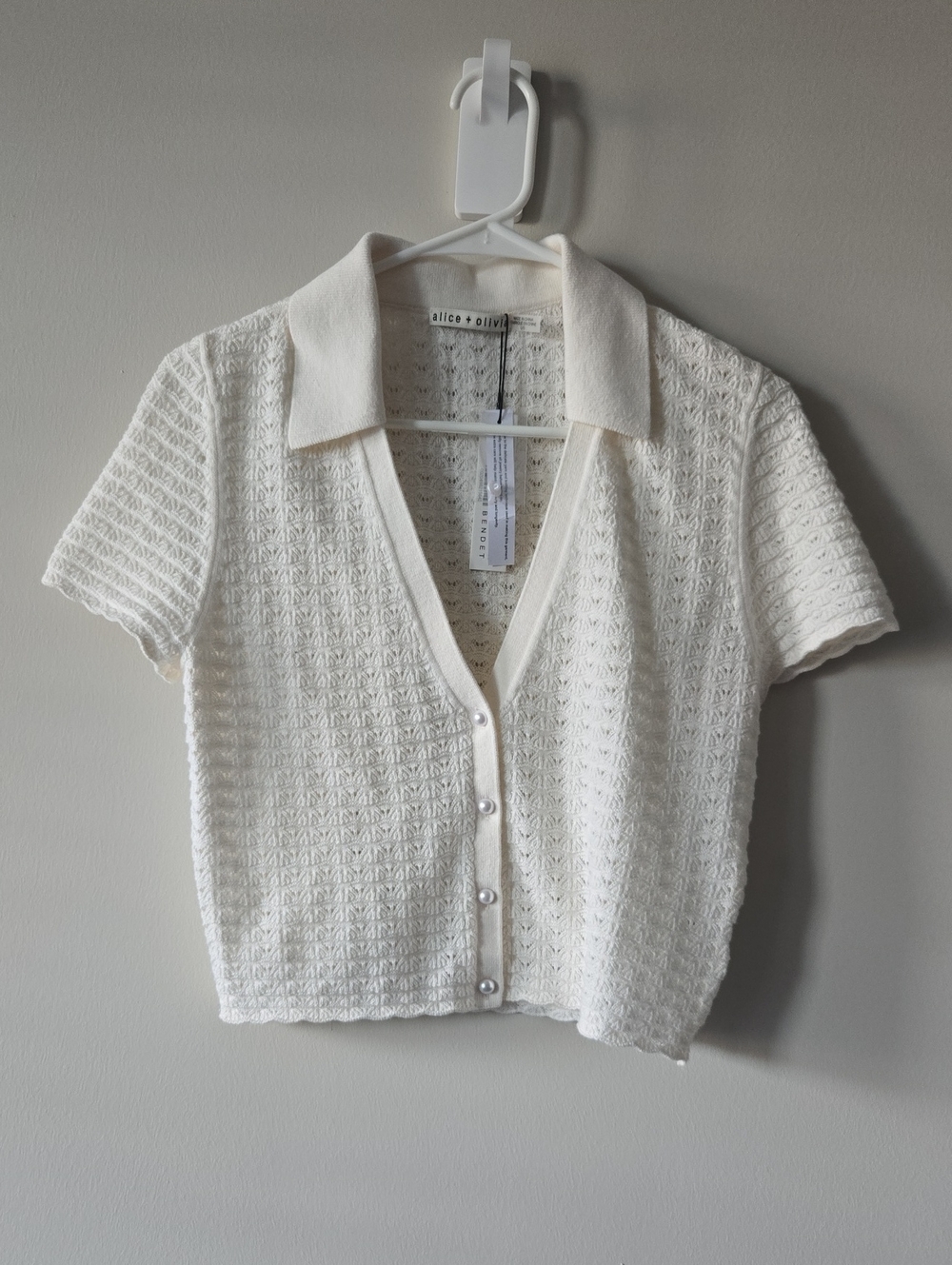 Alice + Olivia Linda Cropped Polo NWT